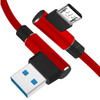 Micro-USB 1M | Winkel-USB-Ladekabel für Telefon | Quick Charge 3.0 2.4A | AM30