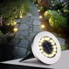 Solar Bodenleuchte, Gartenleuchte, Einbaustrahler | 16 LED | Edelstahl | ⌀ 11,5cm | YNG-16LED-WC