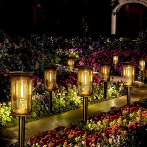 2x Solar-Gartenlampe LED | Elegante Säule 60 cm | HK-115A