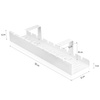 Kabel-Organizer für Schreibtischunterbau 50 cm | Korb, Führung, Halterung | Weiß | CWT-O1