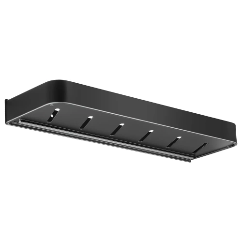 Badezimmerablage für Waschbecken | Länge 40 cm, Duschspender | schwarz | BSU-L40CM-B