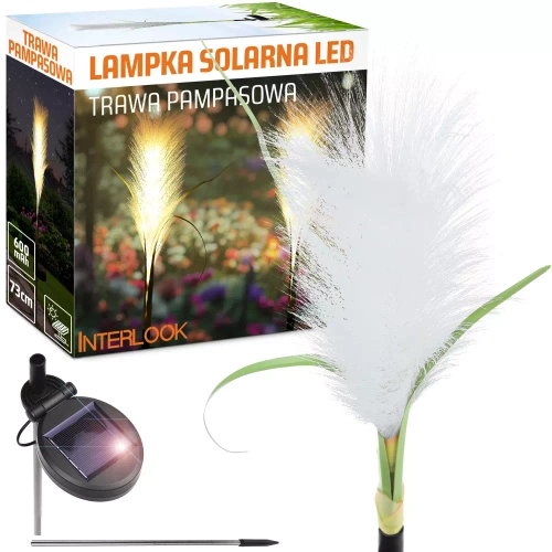 Solarblume | Solar-LED-Gartenlampe Pampasgras | 73 cm, 600 mAh | FLD-04-W