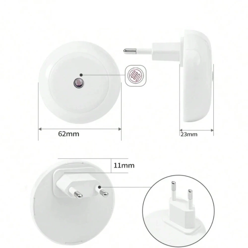 LED-Nachtlicht mit Dämmerungssensor | Steckdosen-Nachtlicht mit warmweißem Licht | JL-510
