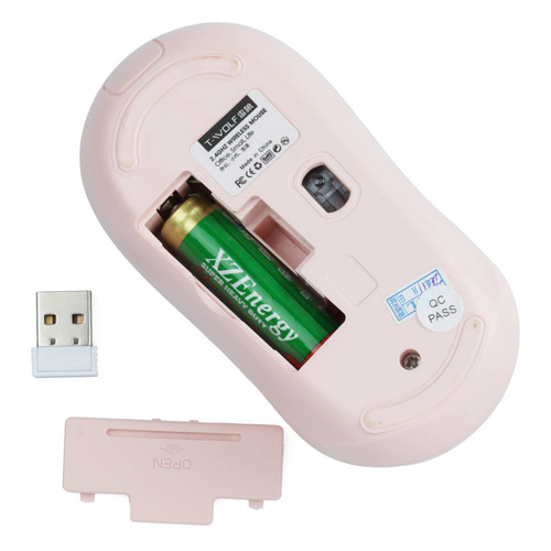 Kabellose optische Bürocomputermaus | 1000 DPI | rosa | Q18