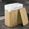 Wäschekorb | 100 l, zweiteilig, aus Bambus und Holz, auch als Spielzeugbox verwendbar | ZYL-100L-LIBR
