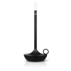 Moderne Tischleuchte | Nachttischleuchte mit integriertem Akku | schwarz | HJA1-BLACK