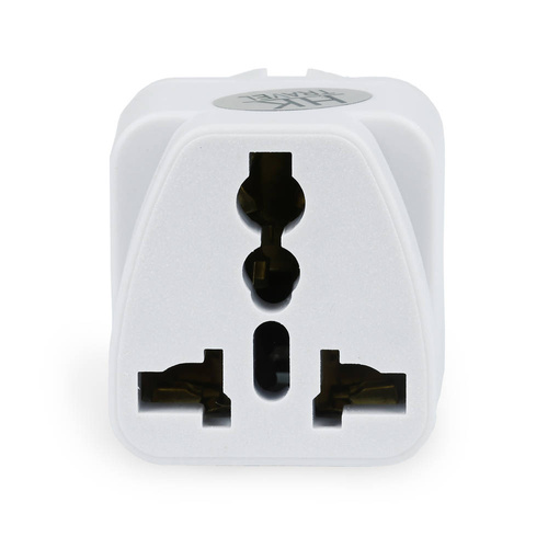 Universeller Netzadapter, Reiseadapter mit UK/USA/CN Steckdosen zu EU/PL Steckdosen | Weiß | AD-DE89
