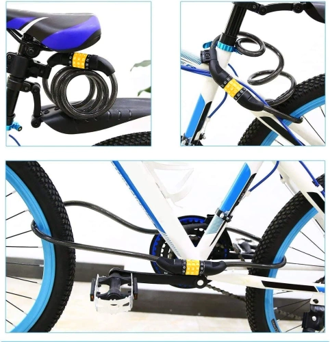 Fahrradschloss mit 5-stelligem Zahlencode | flexible Kabelschlaufe 100 cm | BLC0563