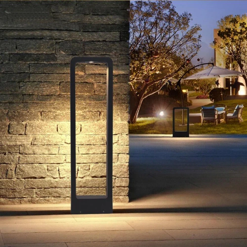 Moderne Stehleuchte für den Garten, LED-Säule | Aluminium 80cm, IP54, 10W=1200lm | LLM-80CM