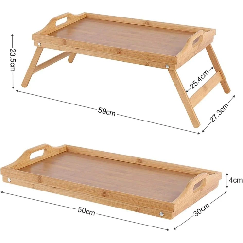Frühstückstisch auf Beinen | Holztablett für Laptop | KBT-530