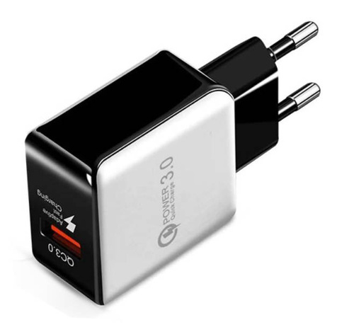 CA-051 | USB Ladegerät | Schnellladung 3A mit Adaptives Schnellladen | QC 3.0