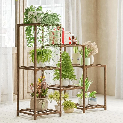 Pflanzenständer aus Holz | für Blumentöpfe | Pflanzenregal | NZ251-BAMBOO
