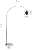 Silberne Stehlampe | Moderne Beleuchtung | Metall Stehlampe | DYT-L90S-SILVER