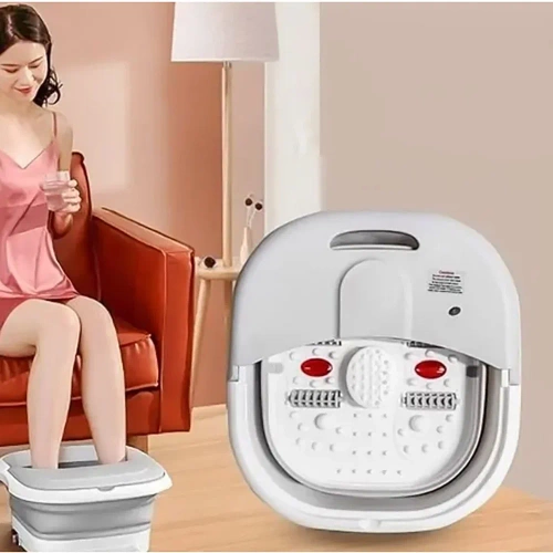 Faltbarer Wasser-Massagestab | Whirlpool-Badewanne | Fußmassagegerät mit Infrarot | Q-806-GREY