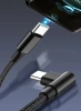 GSM-Kabel | USB-C Winkelkabel | 90° Steckerkabel | Schnellladung POWER DELIVERY | Datenübertragungskabel | PD-F60W-1M-B