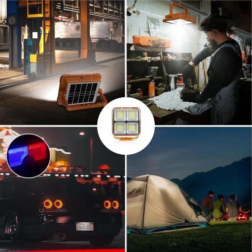 LED-Arbeitsleuchte solar | Powerbank-Funktion | 30 W | gelb | TGD-30W-YELLOW