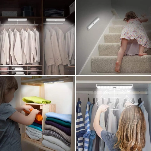 LED-Unterbauleuchte kabellos mit Bewegungs- und Dämmerungssensor | magnetische Nachtleuchte zur Beleuchtung von Arbeitsbereichen | weiß | C1565-WHITE