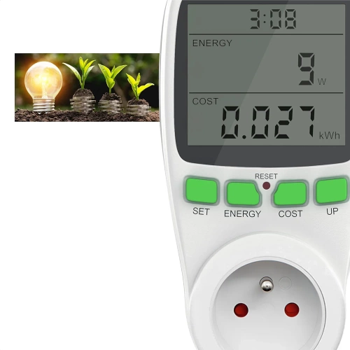 Stromverbrauchsmessgerät mit Stecker | 230 V | VA-079-EU