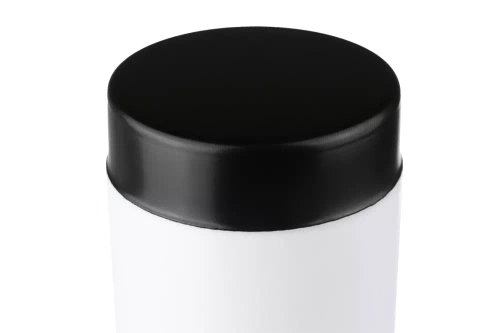 Gartenleuchte stehend, runder Pfosten für E27-Leuchtmittel | 230 V, Edelstahl | schwarz matt, 90 cm | LLR-90CM