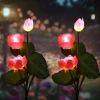 Solarblume | Solar-LED-Gartenlaterne Lotus, Seerose | 72 cm, 600 mAh | FLD-25-PINK