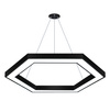 Deckenpendelleuchte LED 80W | Sechseck | Aluminium | Blendfreie CCD | Φ120x6 | LPL-002