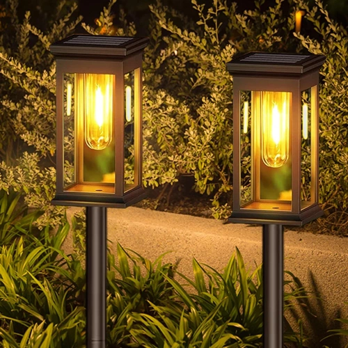 2x Solar-Gartenlampe LED | Elegante Säule 60 cm | HK-115A