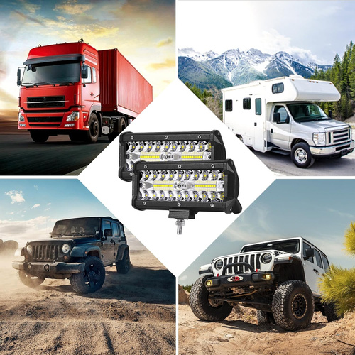 LED-Arbeitsleuchten Set | 2 Stück | Offroad-Scheinwerfer 120 W 12–30 V IP68 Combo CREE | LB-120W-3030