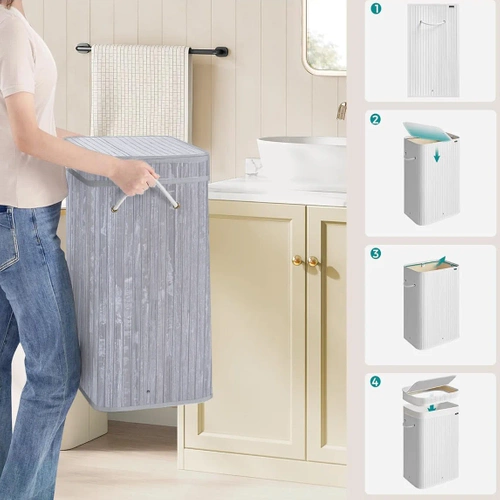 Wäschekorb | 80 l | grau | UYL-80L-GREY