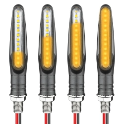 Dynamische LED Blinker für Motorräder | 12 LEDs | Blase | 4 Stück | MSL-12LED-04