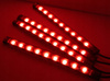 RGB-LED-Autoinnenbeleuchtung über USB | Bluetooth-Verbindung mit der Anwendung auf dem Telefon | 4x LED-Streifen 9 Dioden 5050 15cm | IR-Fernbedienung | Musikmodi