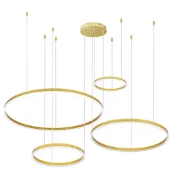 LED-Pendelleuchte | mehrteilig, modern, 120 W | gold | RLK-C04-120W-G