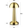 Kabellose Tischleuchte | Touch-Nachttischleuchte mit einstellbarer Lichtfarbe | USB-Pilzleuchte | HJA11-gold