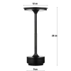 LED-Tischleuchte mit drei Lichtfarben | Nachttischlampe mit integriertem Akku | schwarz | HJA-25-BLACK