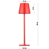 Tischlampe mit eingebautem Akku | Berührungsempfindliche Nachttischlampe | HJA20-RED
