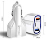 Schnellladegerät fürs Auto 2x USB 1x Typ-C | Schnellladung Quick Charge 3.0 | Umgebungs-LED | CA-005