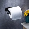 Schwarzer Papiergriff | Selbstklebender Toilettenpapierhalter | JZU-304-SCHWARZ