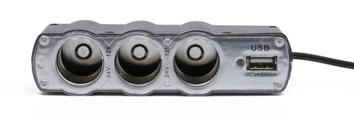 Kfz-Zigarettenanzünder-Adapter | USB-Anschluss | 12 V und 24 V | schwarz | C07-Black