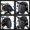 Wasserdichte Fahrradtasche für den Kofferraum 27L | Fahrradtasche mit Regenhülle und Reflektoren | Robuste 3-in-1 Fahrradtasche | ZTB-670