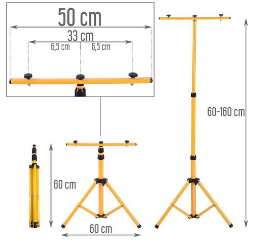 Arbeitsstativ 1,6M für Scheinwerfer / Halogen | FLT-1.6M