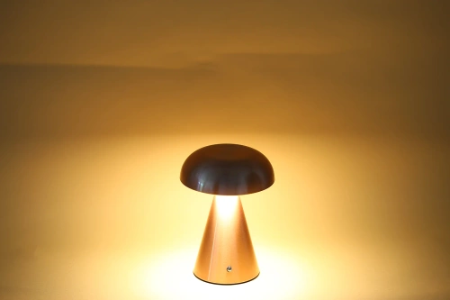 LED-Tischleuchte mit integriertem Akku | Nachttischleuchte mit drei Lichtfarben | Stimmungsleuchte für Hotel, Restaurant | gold | HJA24-GOLD