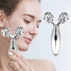 Gesichtsmassager | Rotierender Roller für Gesicht und Körper | AL-306B-SILVER