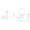 Moderne Deckenleuchte | Plafon | LED | Gold | QBD-3C-70W