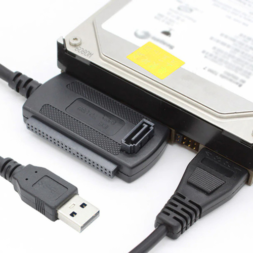 SATA/IDE zu USB Adapter | Unterstützung für 2,5-Zoll, 3,5-Zoll HDD, SSD, CD-ROM, DVD-ROM | SATA07