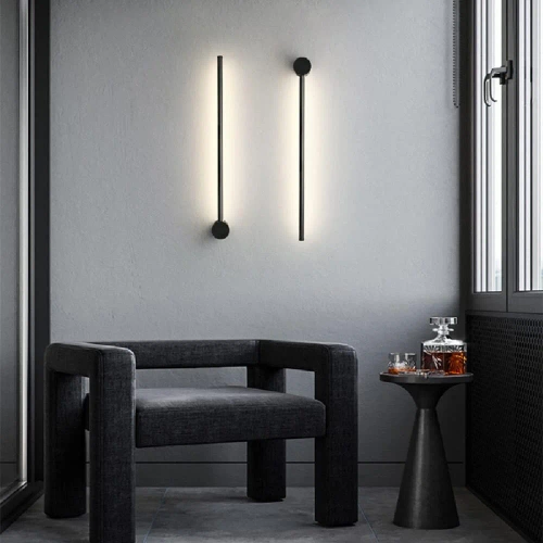 Moderne Wandleuchte 60cm 10W | Schwarze Wandleuchte mit Drehmöglichkeit | LED-Lampe mit einer Farbtemperatur von 4000K | YG-W002