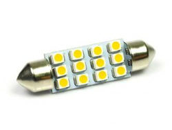 WW Auto LED Birne C5W 12 SMD 1210 Warmweiß