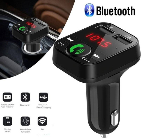 Adapter Transmitter Bluetooth 5.0 2xUSB Zigarettenanzündersteckdose MicroSD | BT-01