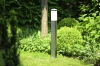 Stehende Gartenlaterne, quadratischer Pfosten für E27-Glühbirne | 230V Stromversorgung, Edelstahl | Inox, 90cm | LLF-90CM