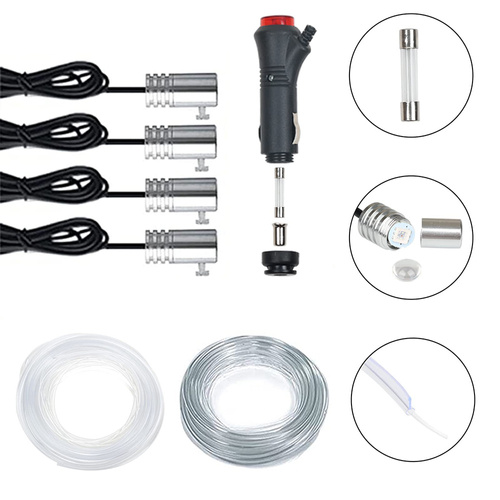 12V Auto LED Innenbeleuchtung, 6M LED 5050 RGB Ambientebeleuchtung Atmosphäre Neon Lichtleiste Light, wasserdichte LED Licht Strip Streifen mit APP | 4 in 1