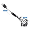 USB-Kabel 6-in-1 | Multifunktionales Datenübertragungskabel | USB-TPC-6in1-50CM