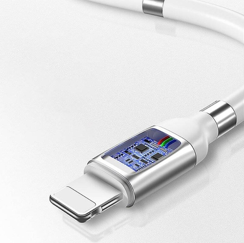 Leicht aufrollbares USB-Kabel zum schnellen Laden | Quick Charge 3.0 | SN01-1M-Type-C-Weiß